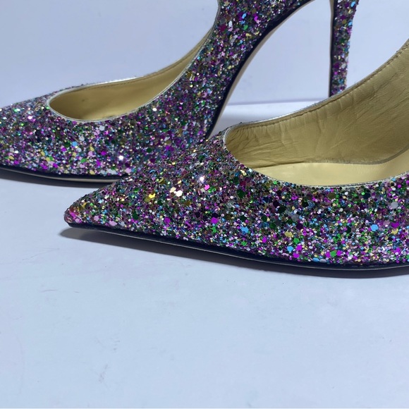 JIMMY CHOO BING 100 RHINESTONE SANDALS - Picture 4 of 8